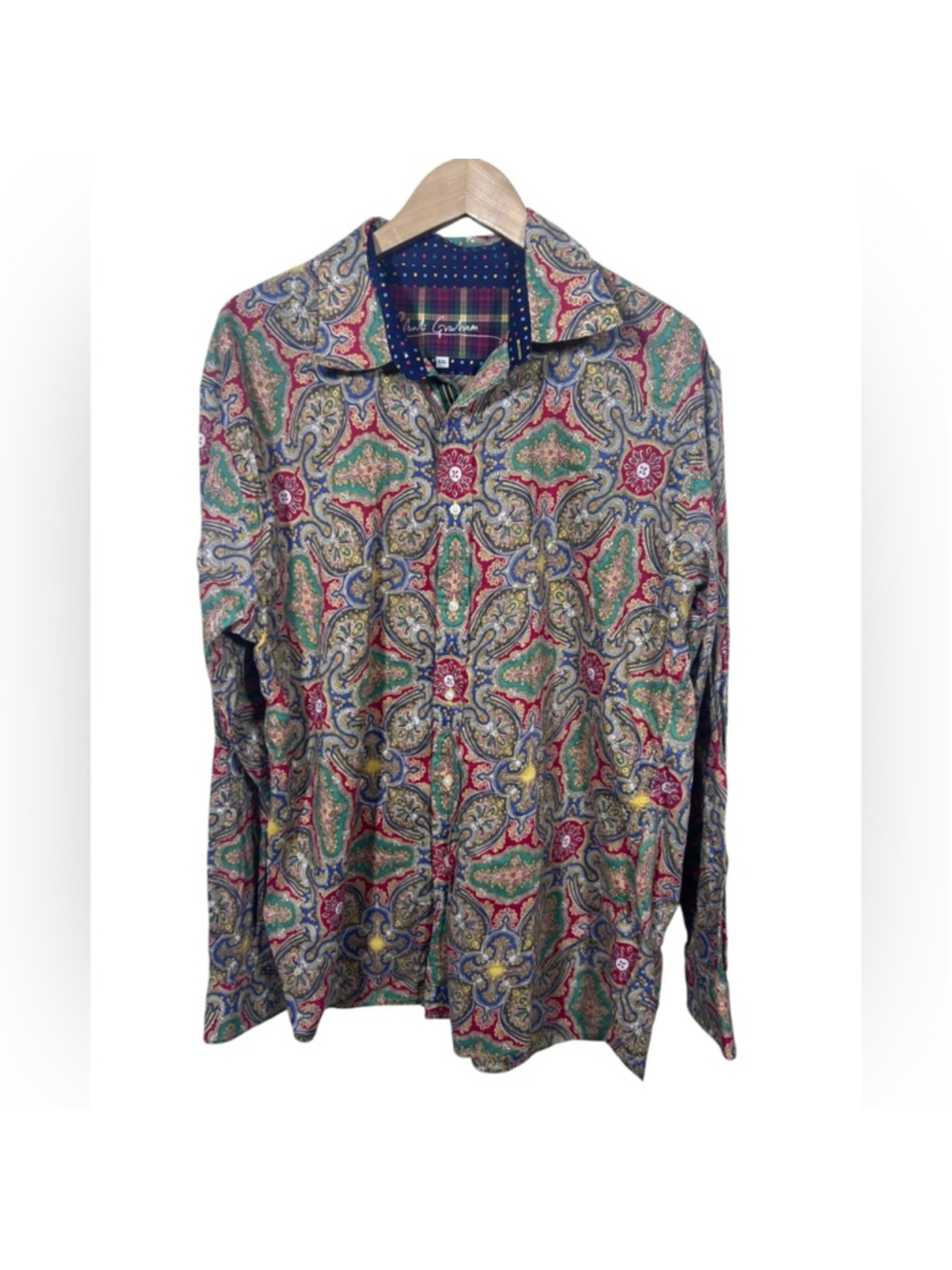 Robert Graham Paisley Button Down Size XXL